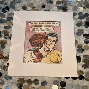 Something wrong comic guy and gal Art matted pop love romance